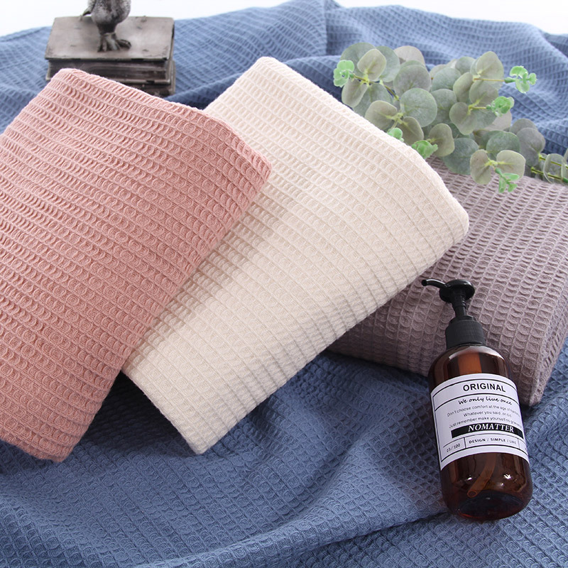 Figure strong cross-border cotton waffle blanket comfortable breathable honeycomb nap blanket cotton towel blanket wholesale