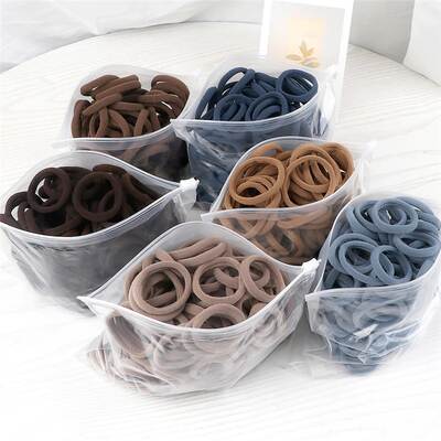 50 towel ring 4cm girls solid color elastic hair rope high ponytail hair accessories ponytail wholesale cross-border explosions