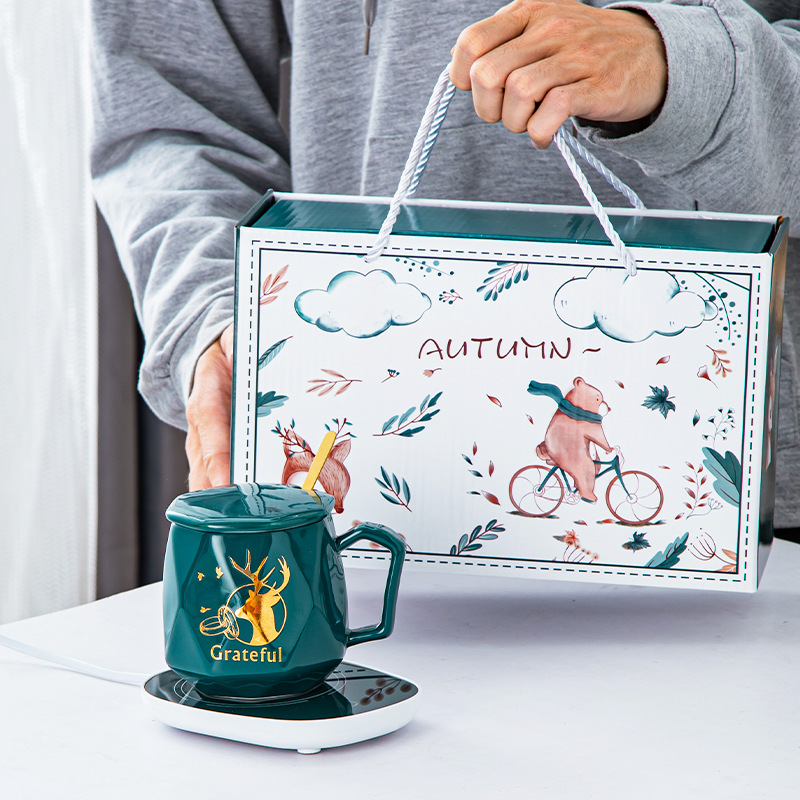55 degree warm cup constant temperature cup promotional cup mug heated cup creative small gift Christmas gift