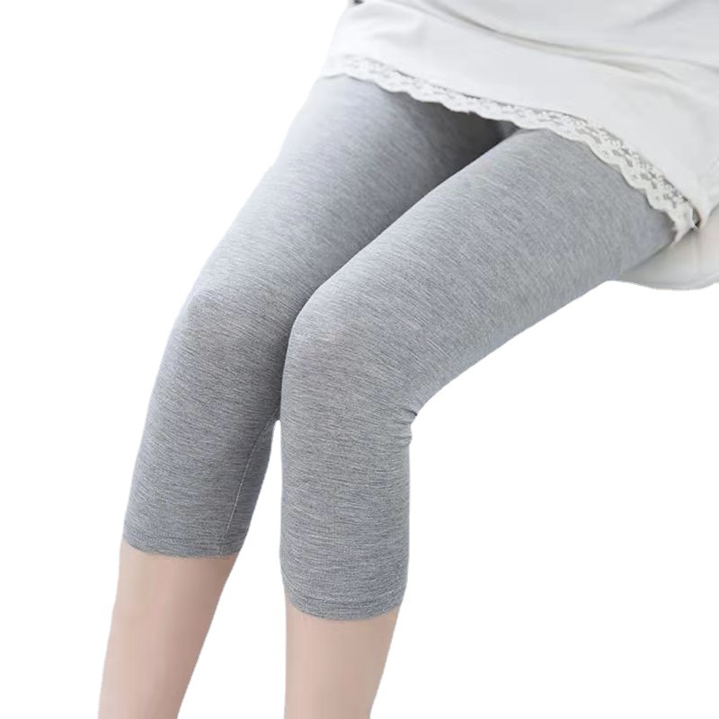 Summer Modal Cropped Leggings High Waist Thin Korean Style Slim-fit Outwear Plus Large Size Slimming Women's Pants