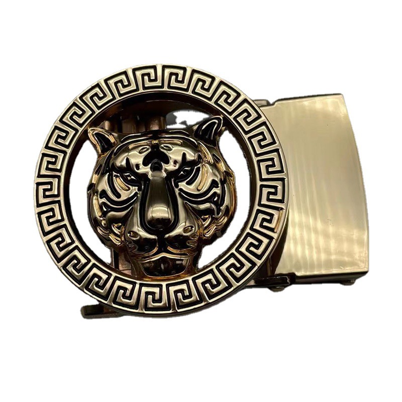 2022 new tiger head this year tiger head belt buckle automatic buckle card head variety of buckle