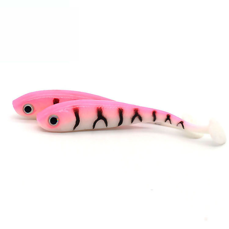Bionic Soft Bait 7cm/2.1g Luya T tail Bait 3D fisheye soft worm manual bait bionic bait 11 colors