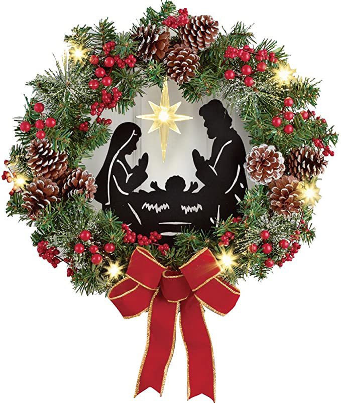 Guirlanda de Natal Christmas decorations cross-border Garland door hanging home background Christmas tree accessories_voghion.com