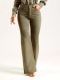 Europe and the United States cross-border new slim-fit stretch fashion solid color fur edge flared pants women's jeans