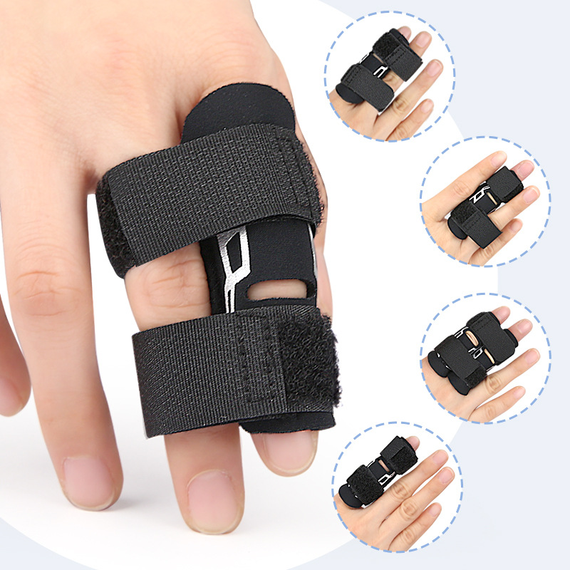 Outdoor basketball elastic bandage finger guard with soft rebound double strap wrap pressure fixed support sports finger guard