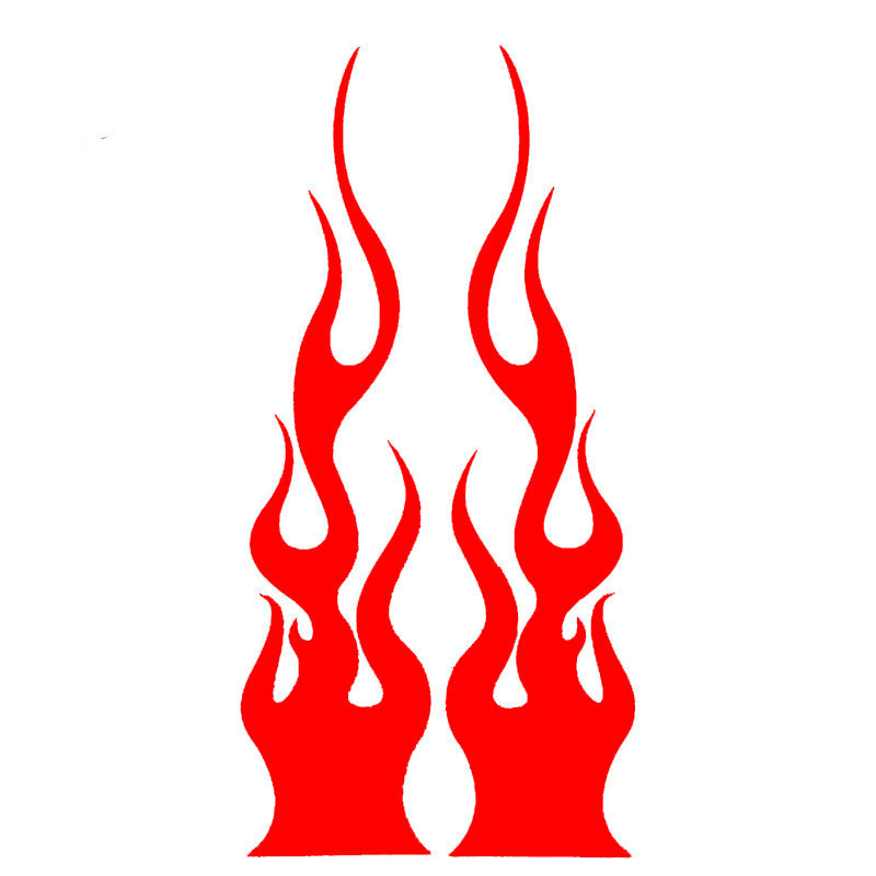 Motorcycle helmet flame fuel tank car sticker totem modification fire helmet sticker pull flower B07