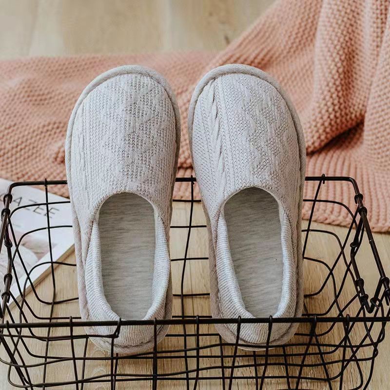 Office and home wool cotton slippers before pregnancy and after pregnancy foot-raising breathable Moon shoes
