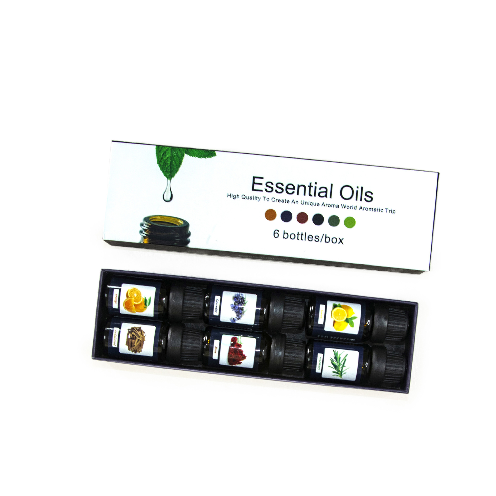 Factory Water Soluble Essential Oil Humidifier Aromatherapy Supplement 6 10ml Enlarged Essential Oil Boxes Wholesale Foreign Trade