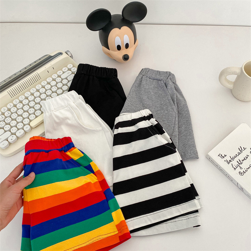 2025 Summer Children's New Men's and Women's Baby Cute Comfortable Soft Kindergarten Five-color Casual Loose Breathable Shorts