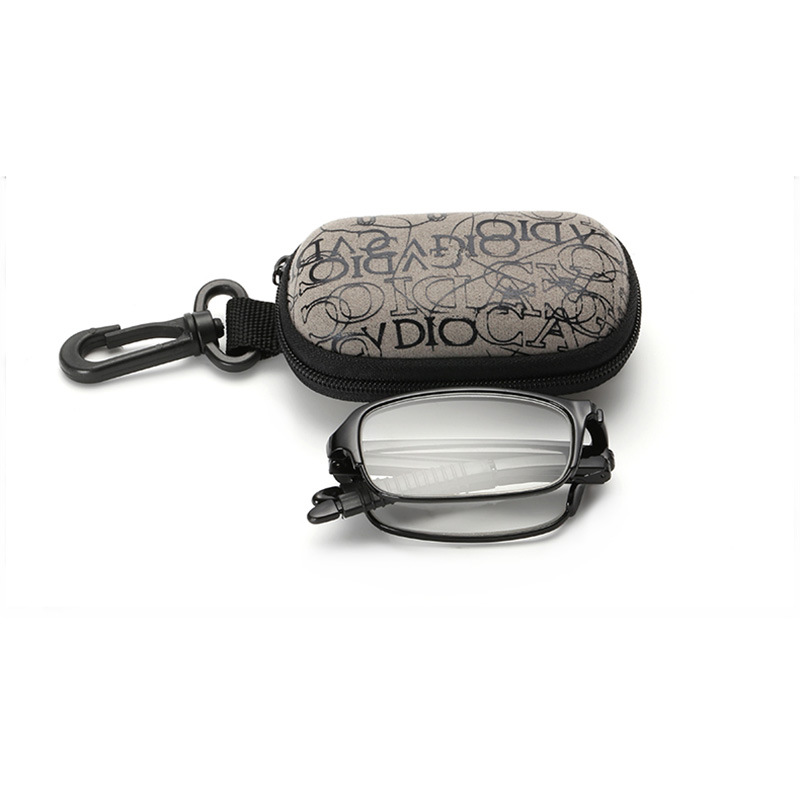 Factory direct 2023 new anti-blue folding PC Resin portable glasses ultra light stand reading glasses
