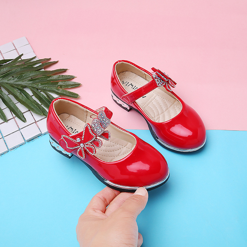 Girls' children's shoes wholesale 2023 Spring and Autumn New CUHK children's shoes leather shoes Children's Princess students performance shoes