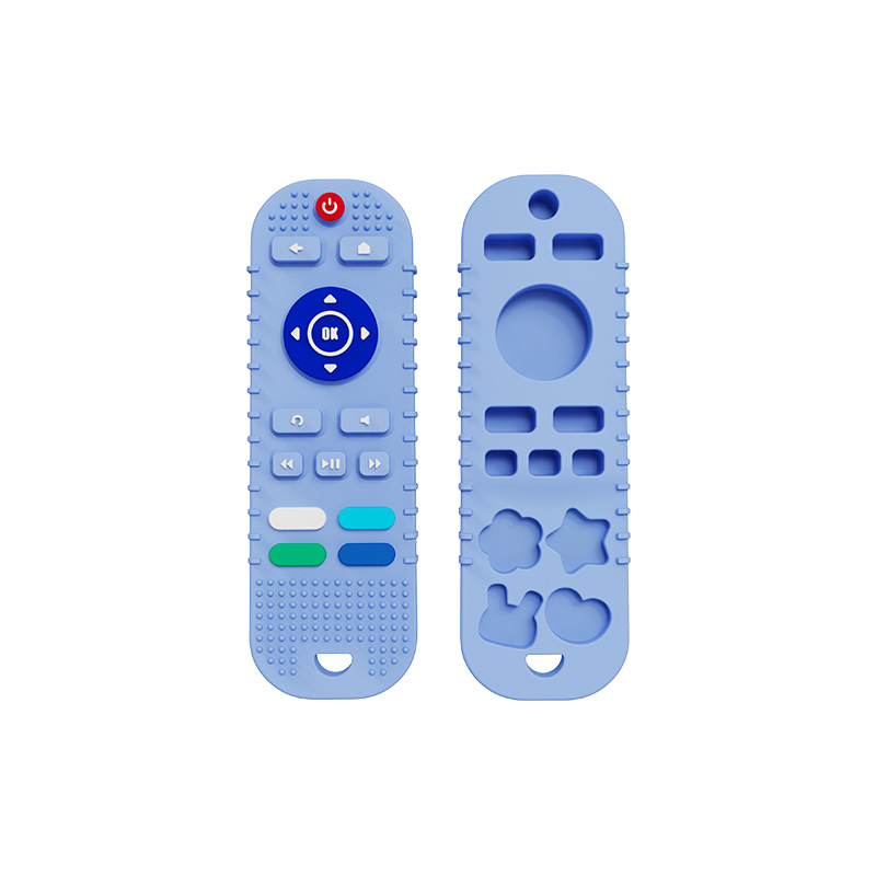 Amazon New Baby Remote Control Gum Silicone Baby Anti-eating Hand Grinding Stick Cartoon Soothing Gum Toy