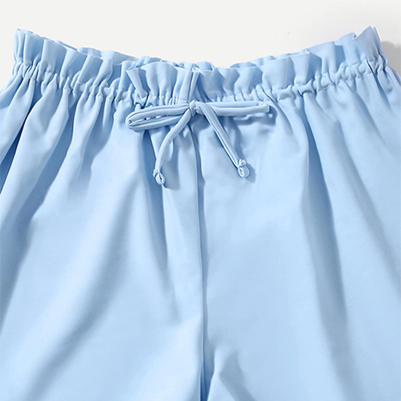 アマゾン欧米2024新型子供の純色のハスの葉の縁の分体の水着の中の大きい女の子の水着の3つのセット|undefined