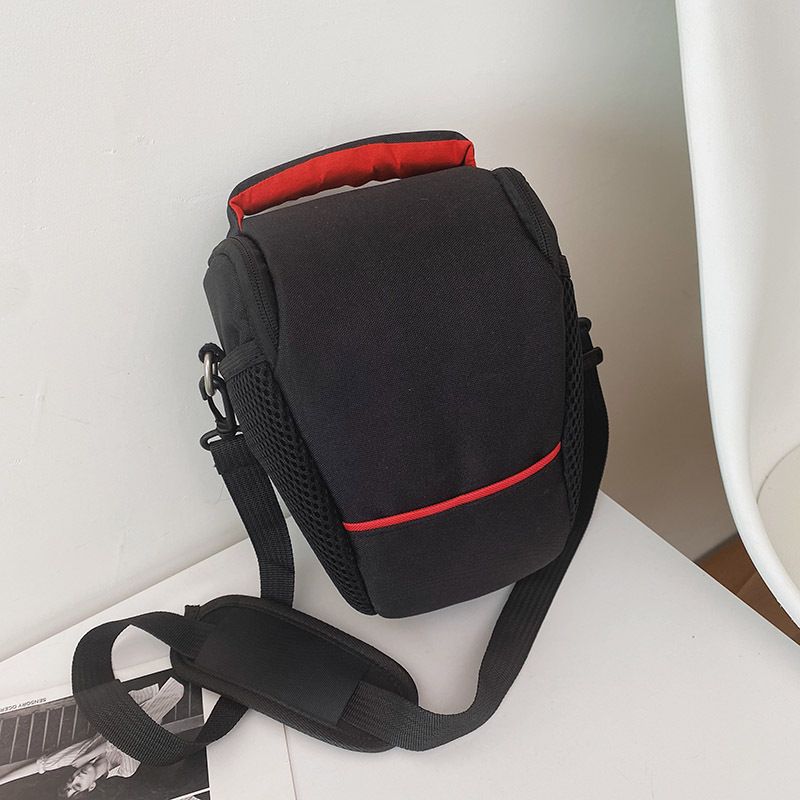 Applicable Triangle Digital Camera Bag Single Shoulder Crossbody SLR Camera Bag Lightweight Storage Canvas Foreign Trade Bag