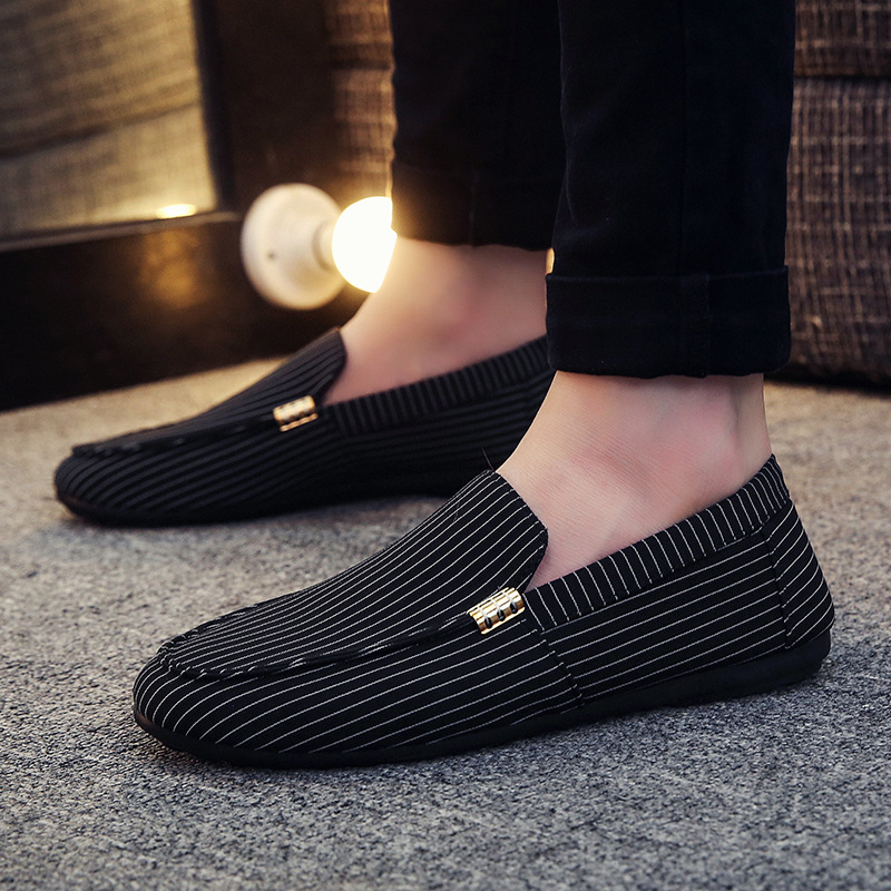 Cross-border 2023 Summer Doug Shoes Men's Korean-style Fashionable Soft-soled Old Beijing Cloth Shoes Lazy Slip-on Casual Trendy Shoes
