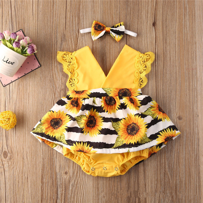 Baby girl's dress summer princess dress triangle romper cute western style short sleeve sheath skirt baby dress