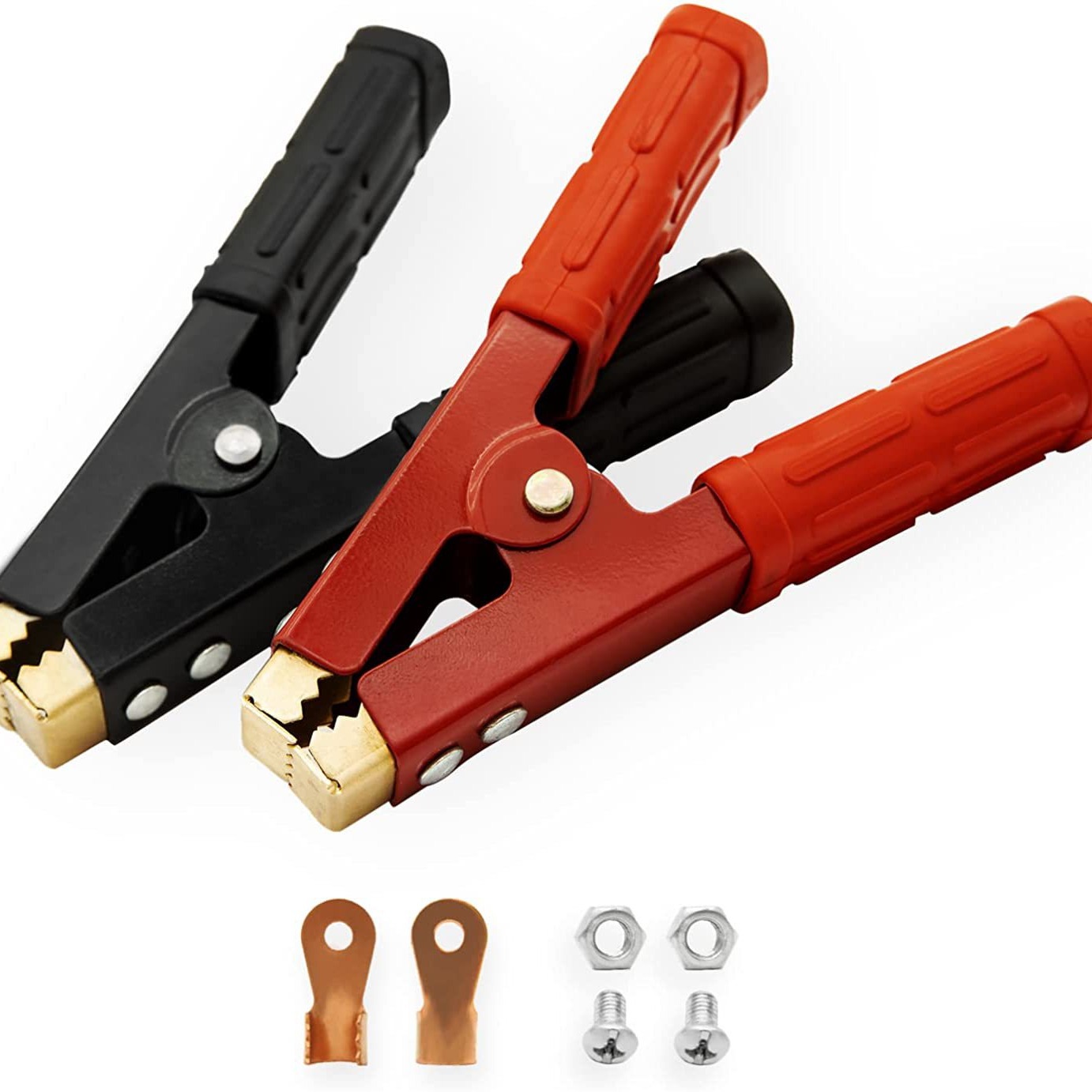 Car pure copper crocodile clip wiring black red spray paint clip 1000A battery clip heavy jumper cable lifting clip