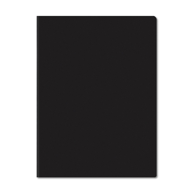 B5 thickened notebook A4 horizontal square English blank A5 black card cowhide simple car line can be diy
