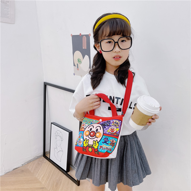 Cartoon Graffiti Cute Girls' Crossbody Bag Parent-Child Large Capacity Mobile Phone Bag Western-style Children's Canvas Handbag