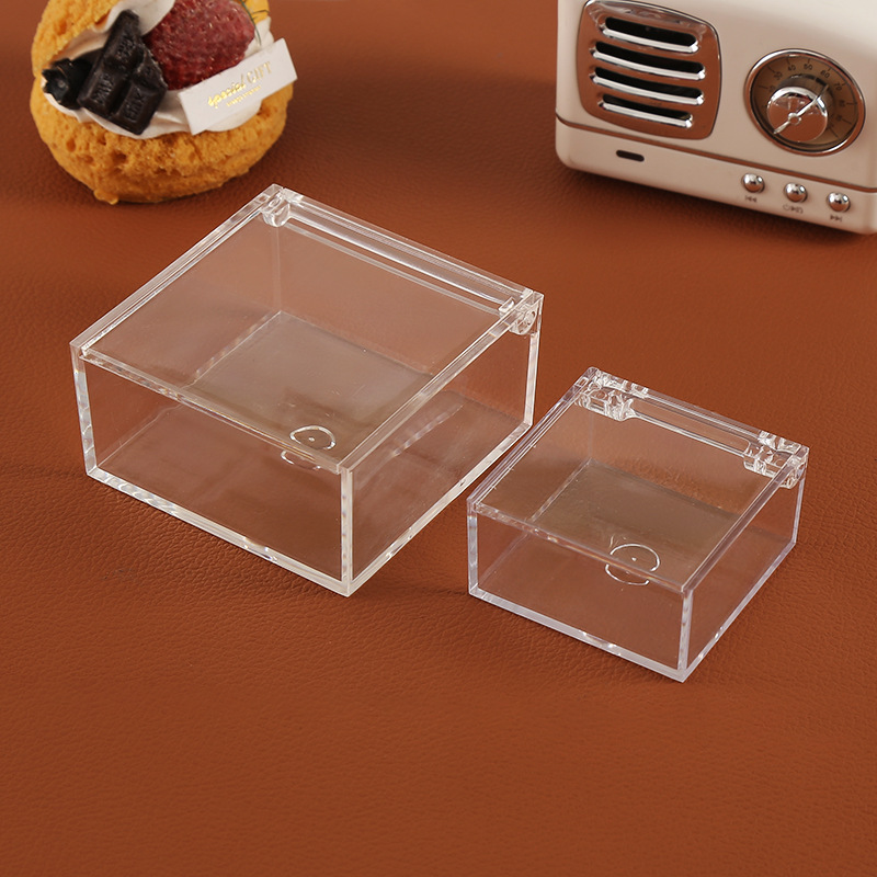 transparent plastic clamshell box hand display box diy micro landscape acrylic box square acrylic box