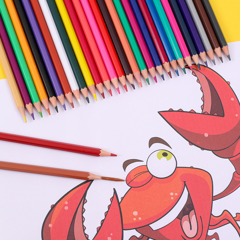Color pencil 24 color oily erasable color pen children's painting suit 36 color 48 color Student color lead Wholesale