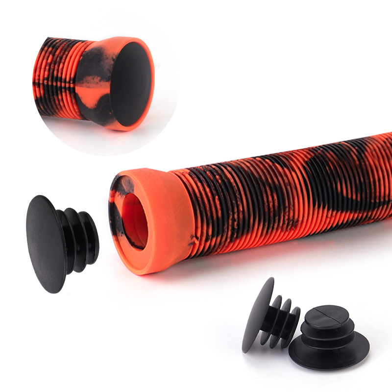 Bicycle dead-speed car lengthened rubber handle cover extreme scooter handle cover thickened non-slip shock-absorbing soft grip