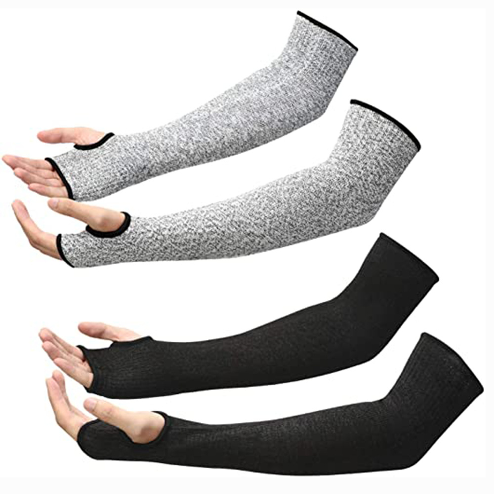 In stock direct sales anti-cut 5 grade straight arm protection anti-cutting wear-resistant safety protection wrist glass repair arm sleeve