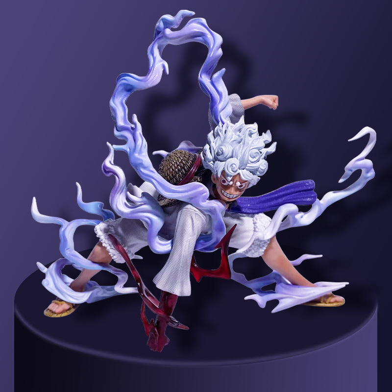 One Piece Sun God 001 Пятистолетная ника Луффи Красные и Белые брюки Приседать