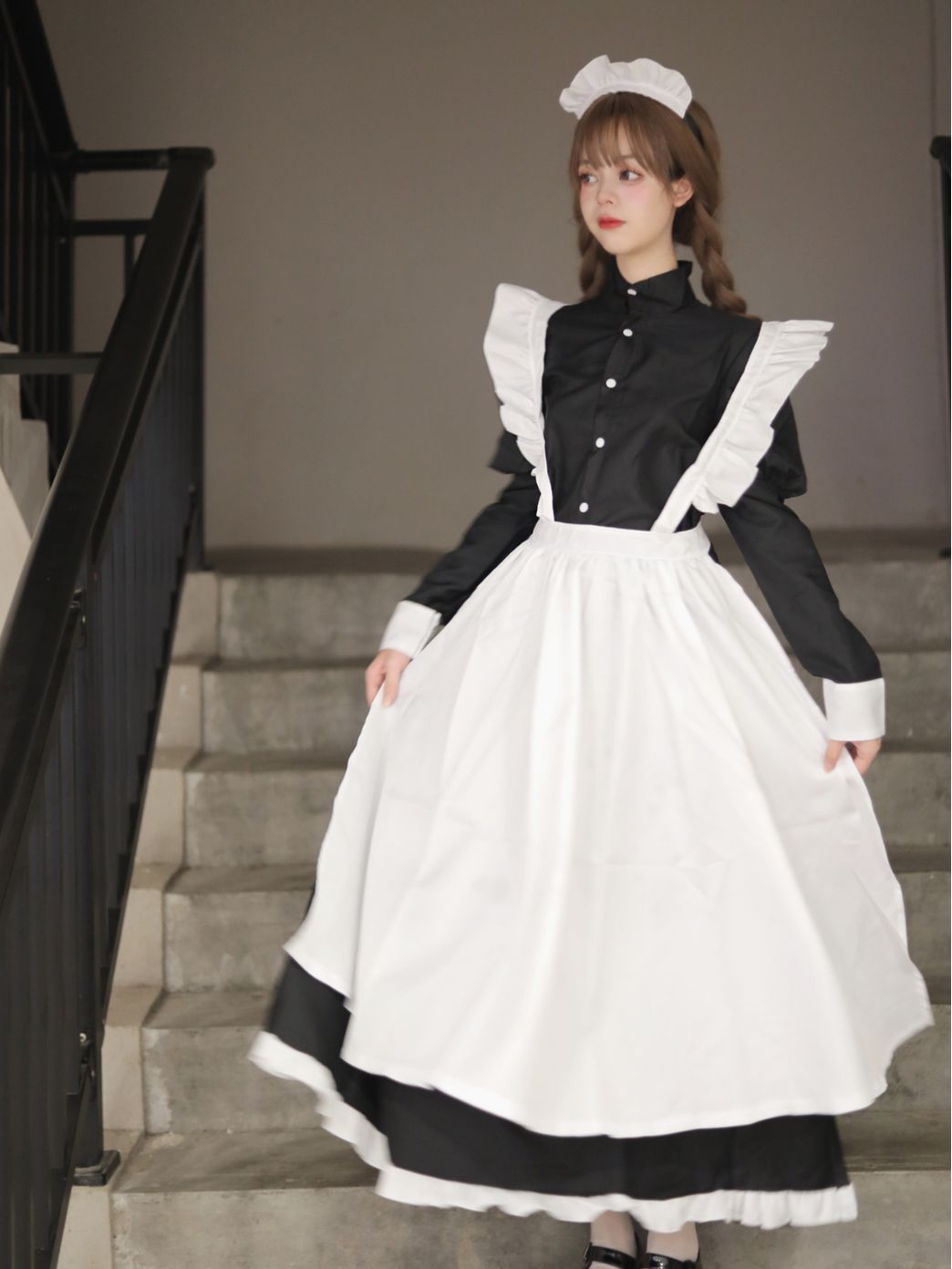 Men's Maid Dress Women's Big Brother cosplay Dress Cute Lolita Pseudo Niang Cafe
