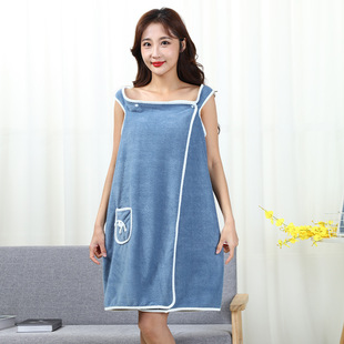 Coral velvet soft wearable sling bath skirt variety bath towel bathrobe beach towel factory wholesale bath towel extra large