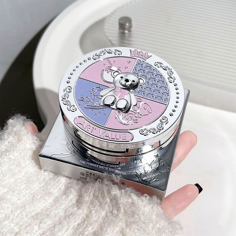 Art Value bear Knight soft coke powder cake matte natural loose powder pseudo plain all-Match Girl makeup