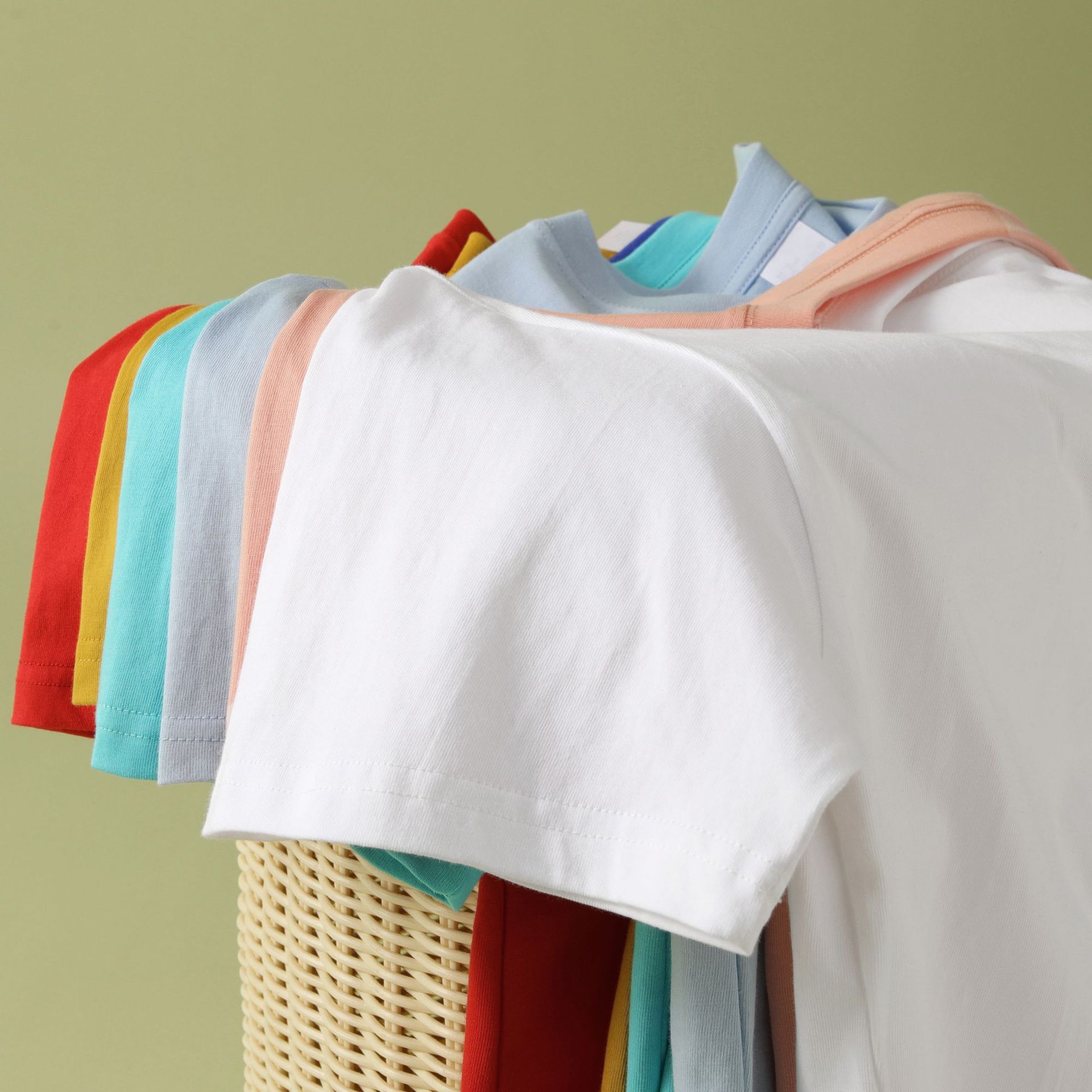Trendy brand heavyweight 230g cotton shoulder short sleeve T-shirt women's spring and summer New loose couples half sleeve base shirt wholesale