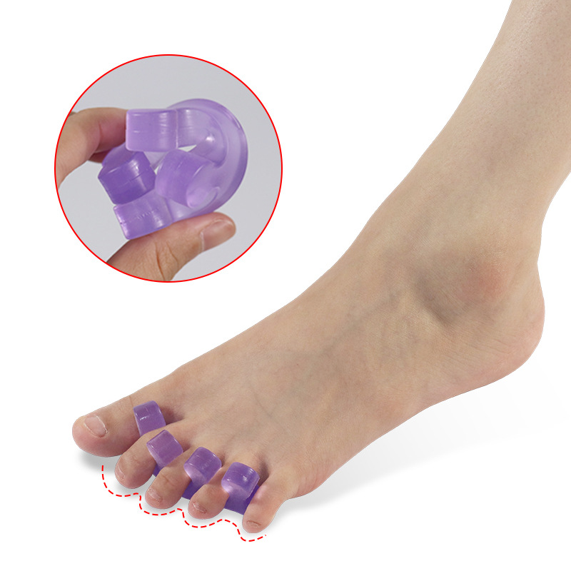 Foot valgus split toe fixator toe overlap orthosis three hole blue orthosis Big Foot Bone Separator