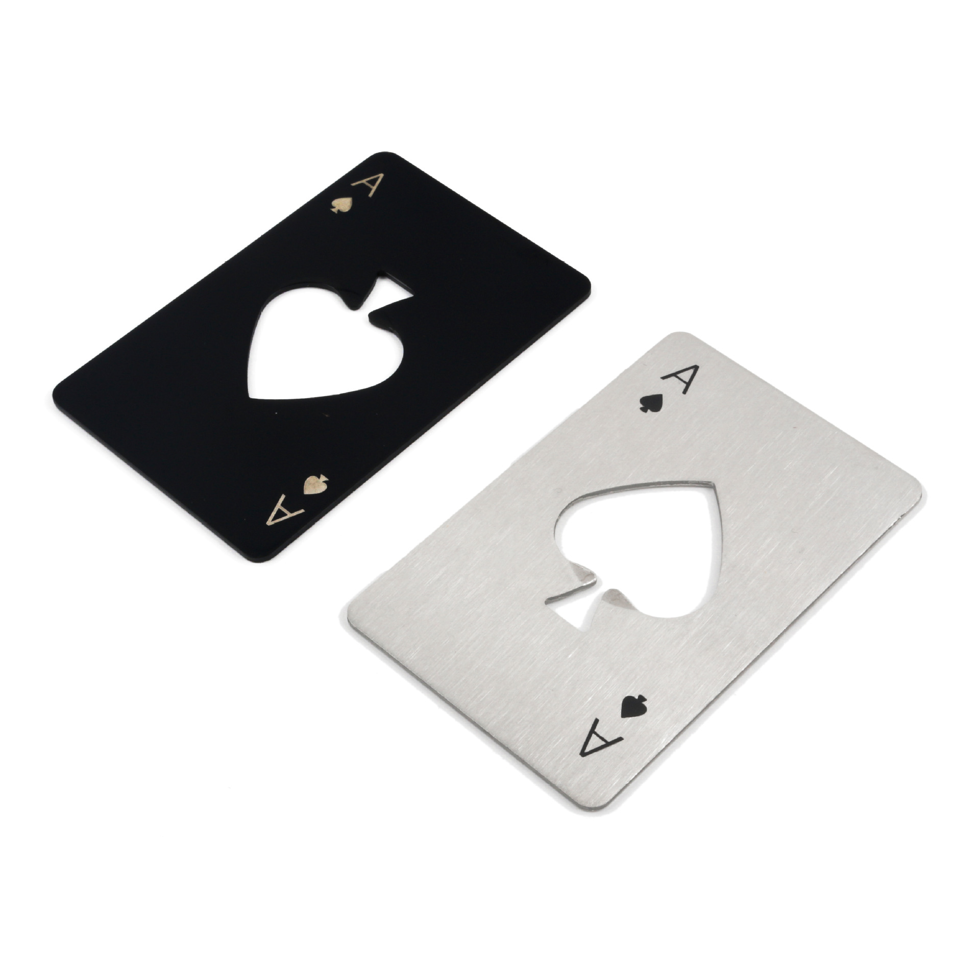 Spades a credit card type bottle opener creative playing card shape stainless steel household tools bottle opener beer opener