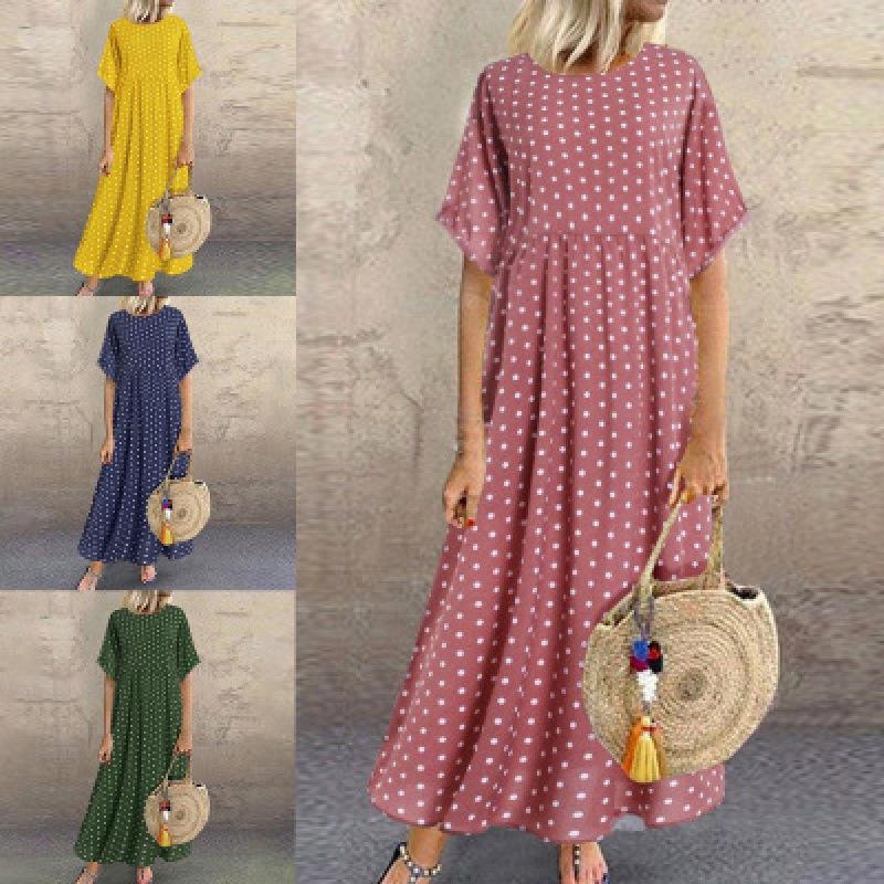 Foreign trade hot 2022 summer hot new European and American Amazon AliExpress wave point small fresh large size women's clothing