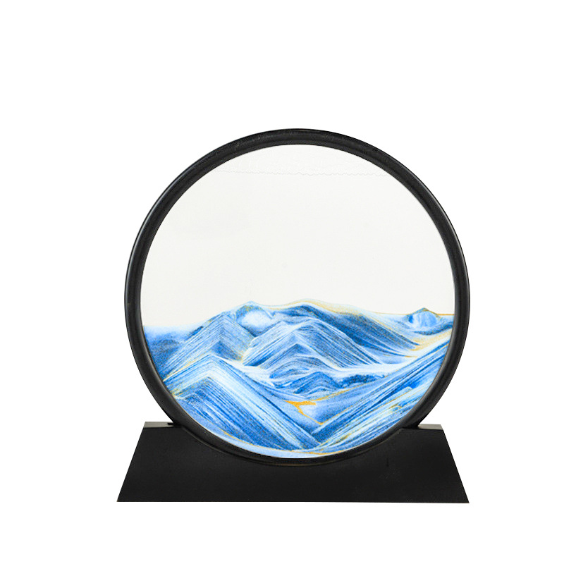 Sand painting ornaments quicksand painting liquid hourglass decompression gift living room creative decorations office table art furnishings