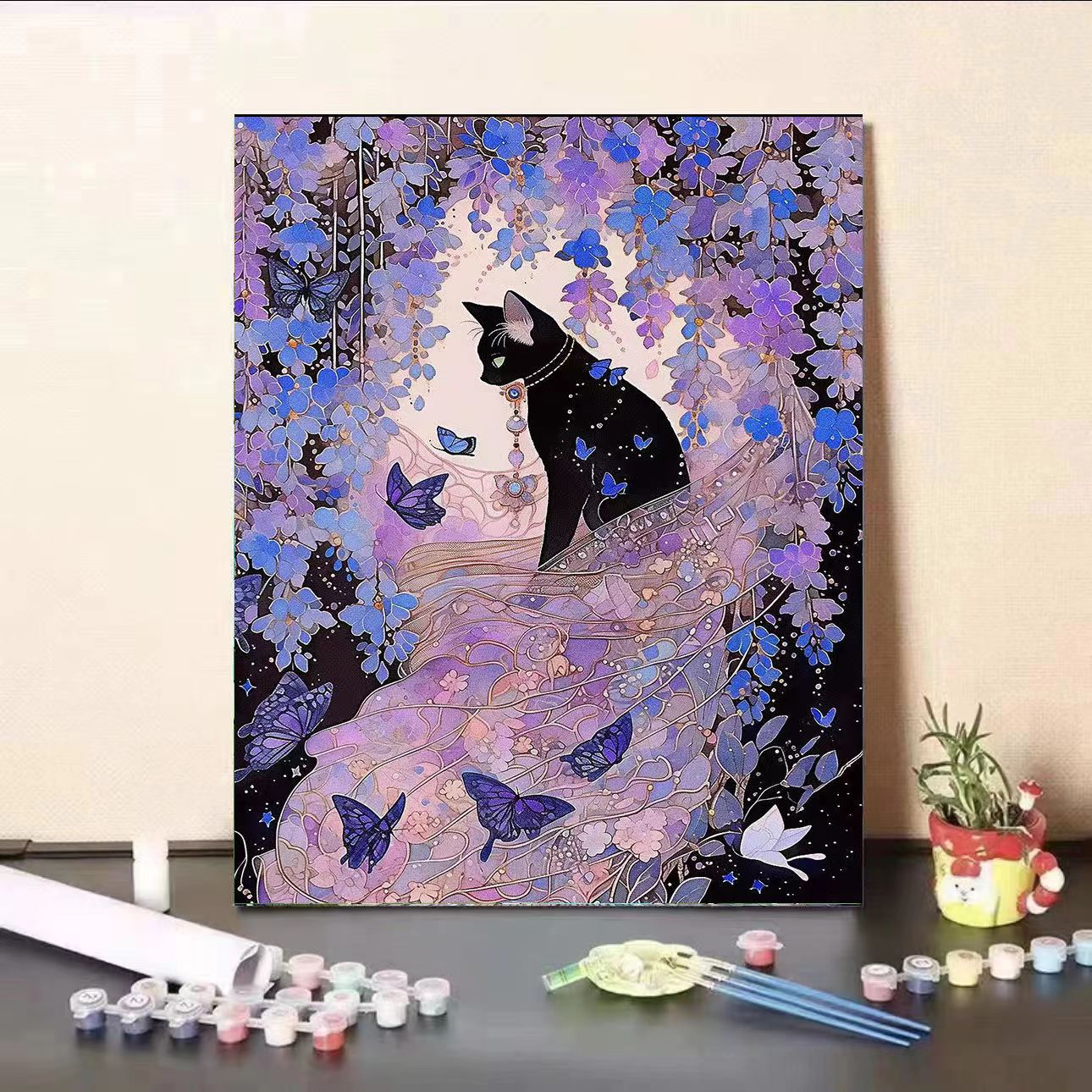 Digital Oil Painting Filling and Coloring Healing Handmade Acrylic Oil Paintings Framed Hand-Painted Coloring DIY Craft Store Wholesale