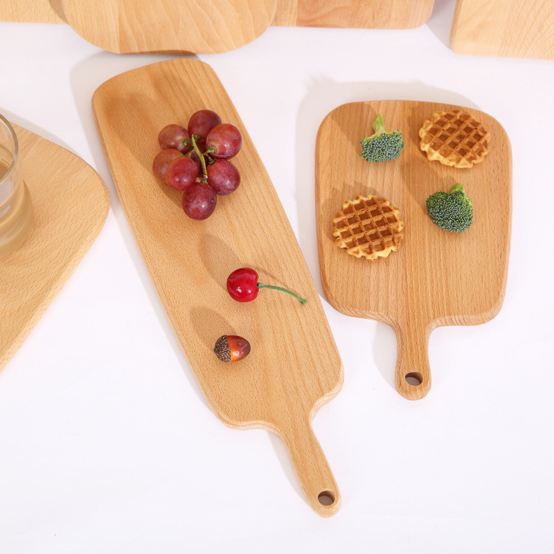 Beech cutting board cutting board wholesale sushi hanging solid wood acacia wood cutting board Japanese style household wooden tableware customization