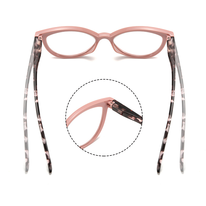 Fashion Cat's Eye Presbyopia Glasses Women's Personalized Large Frame Spring Leg Presbyopia Glasses High-end HD New Presbyopia Glasses Women