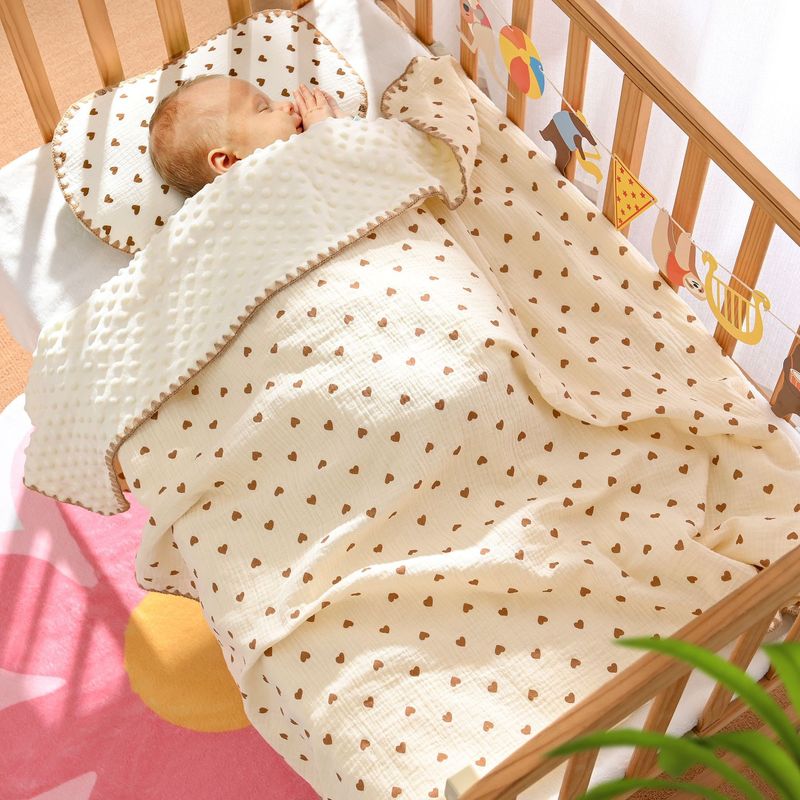 豆は子供の毛布の純綿ガーゼのタオルで赤ちゃんの豆の毛布になだめられます。|undefined