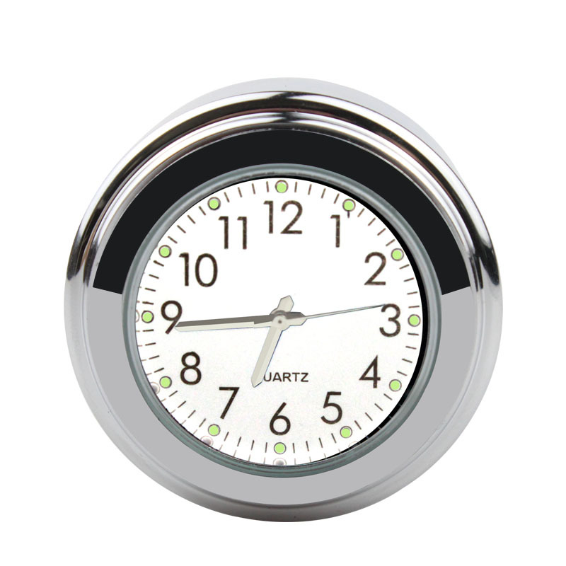 Motorcycle dust-proof quartz clock aluminum alloy handlebar motorcycle luminous timetable universal car clock Handlebar Table