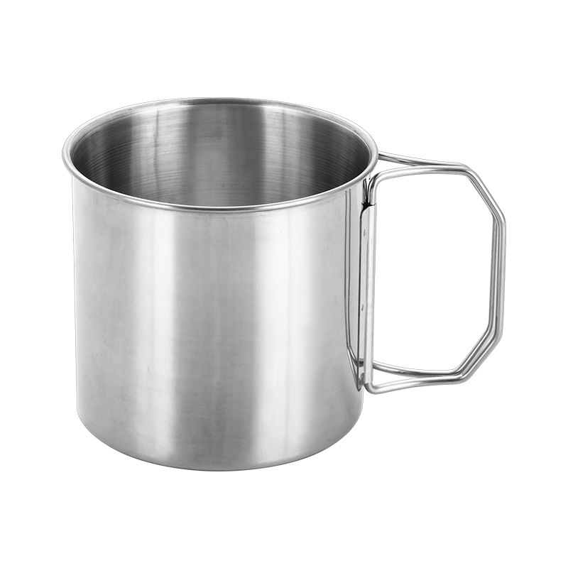 304 Stainless Steel Folding Water Cup Outdoor Camping Portable Folding Handle Cup Climbing Cup Camping Cup