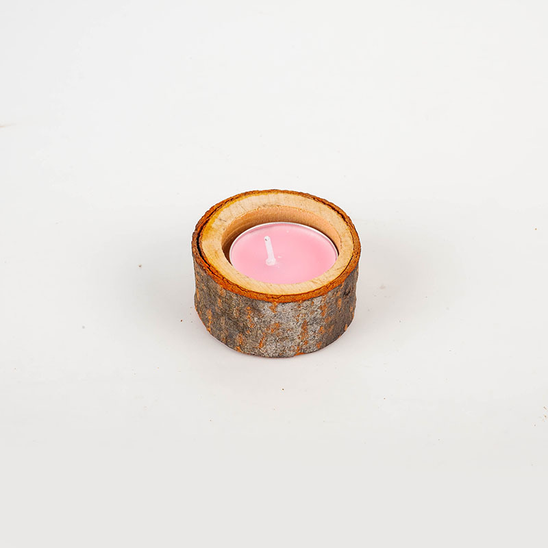 Amazon mini wedding props dining table wooden tree pile succulent small pot decorative Candlestick bark wooden pile candle