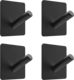 Oblique Hook-Black 4 Pack
