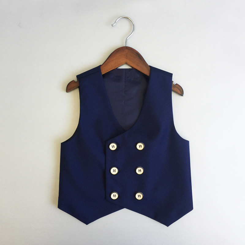 Children's Single Suit Dress Single Vest New Spring and Autumn Boys' Performance Clothing Children's British Performance Clothing One Year's Birthday