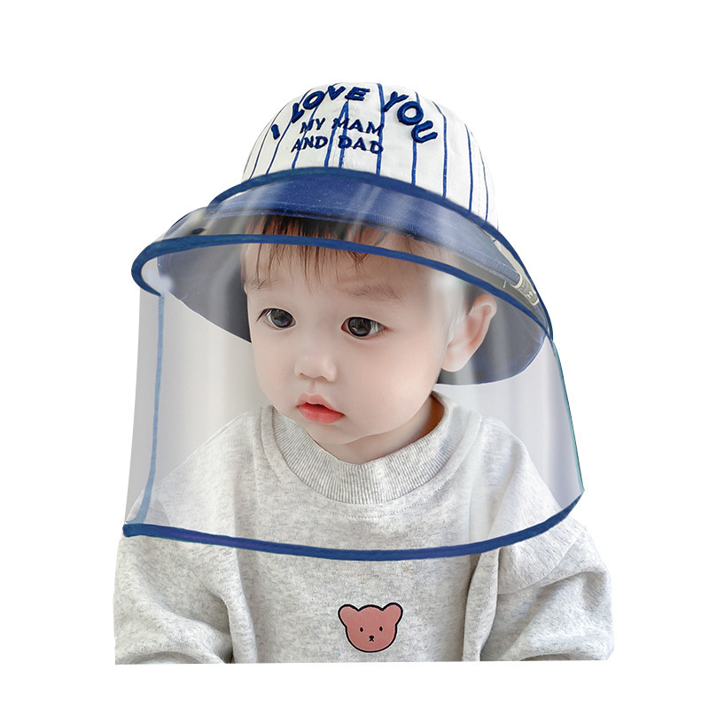Baby protective mask 0 years old baby protective artifact children windproof sunshade fisherman hat face cover anti-droplet hat