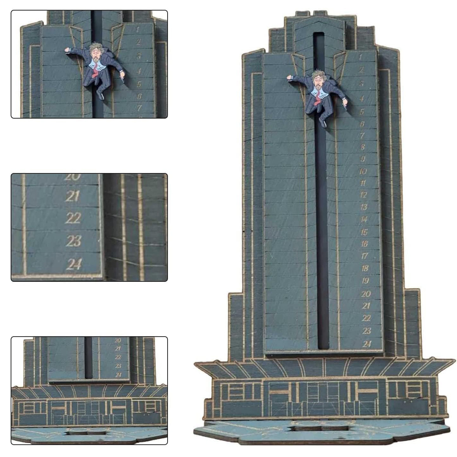 Cross-border Christmas advent calendar, European and American creative Christmas die-hard high-rise building advent calendar ornaments