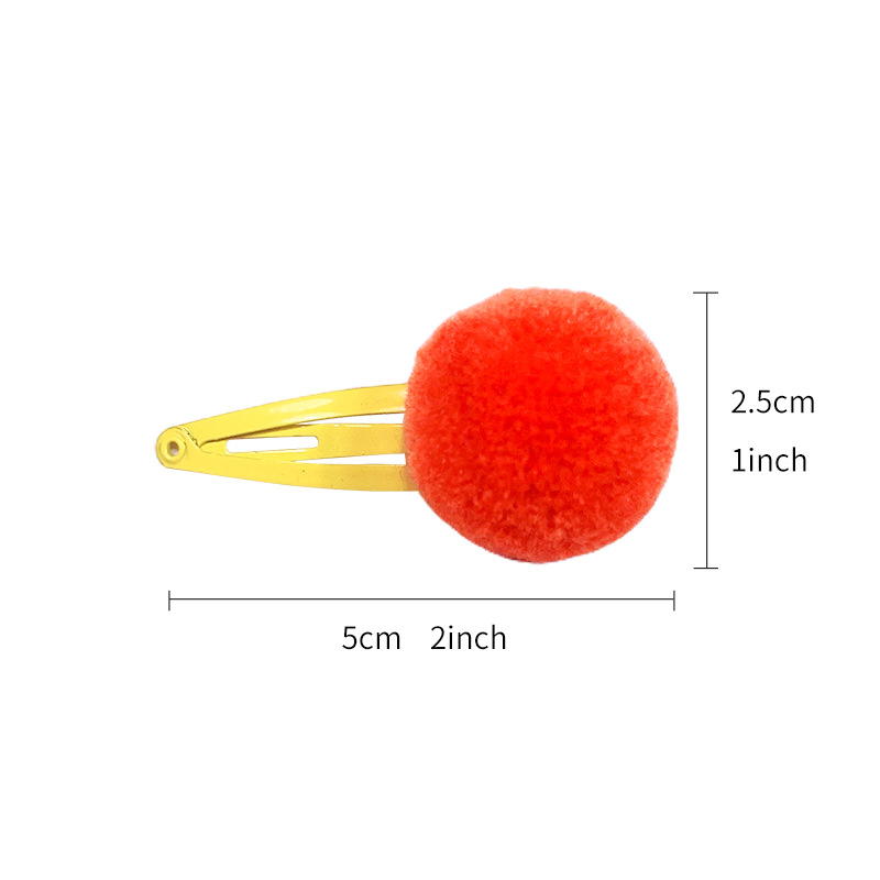 91115 Internet celebrity candy color hair ball BB clip Princess Rainbow drop clip children hairpin suit bye-bye clip