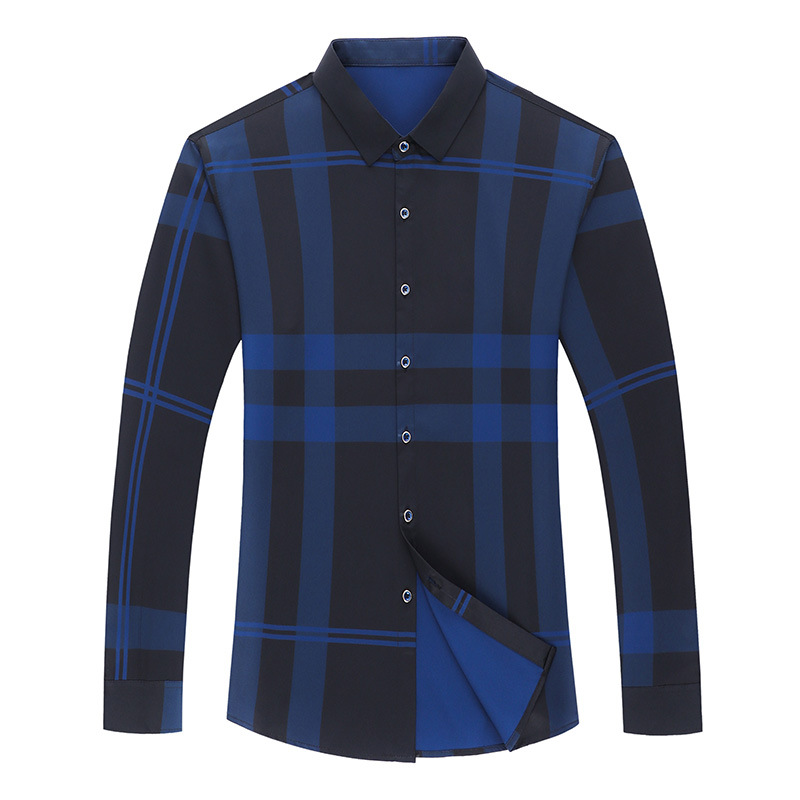 [Factory direct] 2022 Spring and Autumn Men's Long Sleeve Shirt Young and Middle-aged Leisure Fashion Breathable Striped Shirt