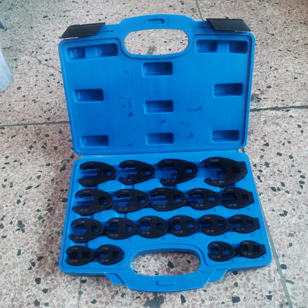 Jiejun Auto Repair Special Tools 19-piece Set Multi-functional Oil Pipe Wrench Opening Wrench Metric Horn Wrench